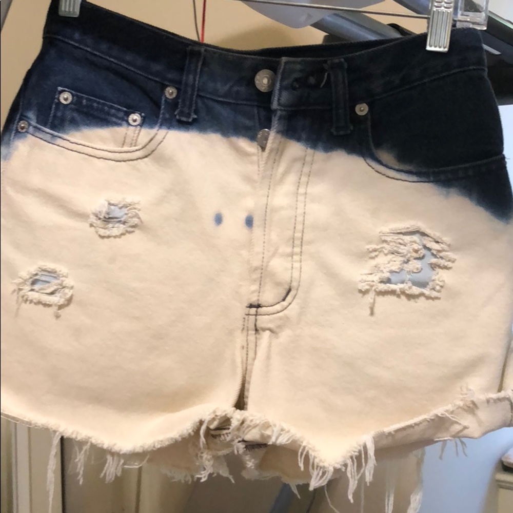 Ombré jean shorts
